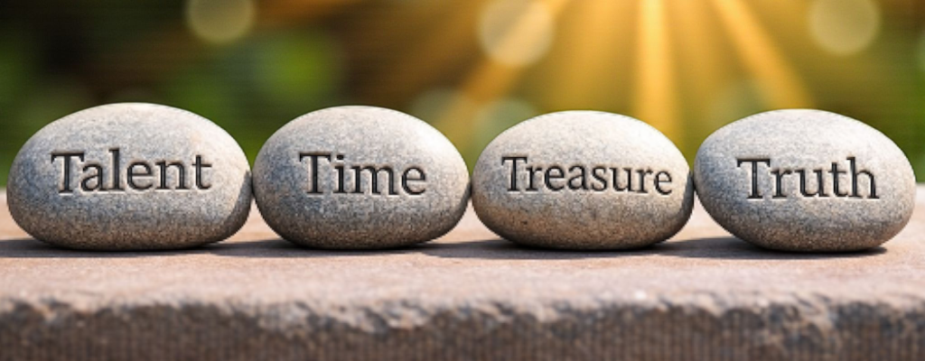 4 stones talent time treasure truth